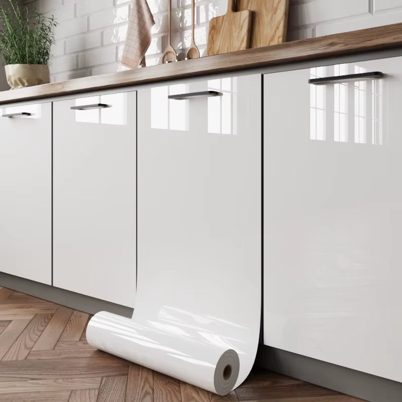 Kitchen Pearlescent Film Waterproof Wallpaper PVC Room DIY Self-Adhesive Wall Stickers Wardrobe Kitchen Furniture Wall Stickers